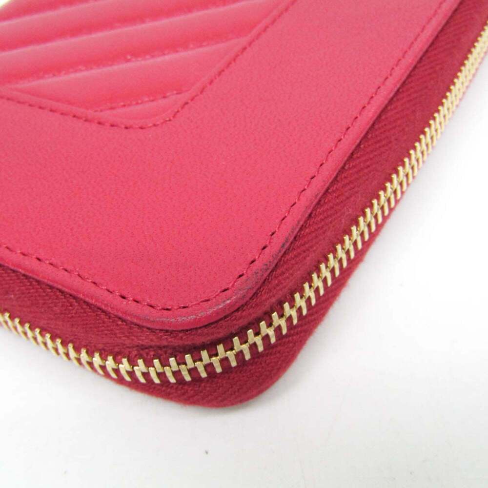 CHANEL Authentic Pink Lambskin Leather Wallet - Picture 8 of 14